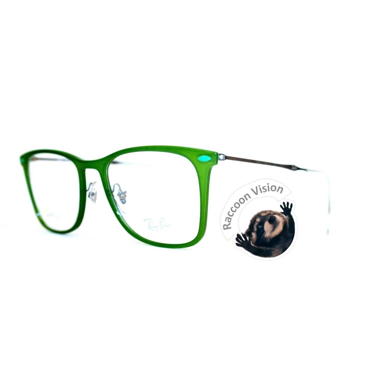 Ray Ban RB 7086 5643 Lightray Green Eyeglasses RX 49-18-140 Italy
