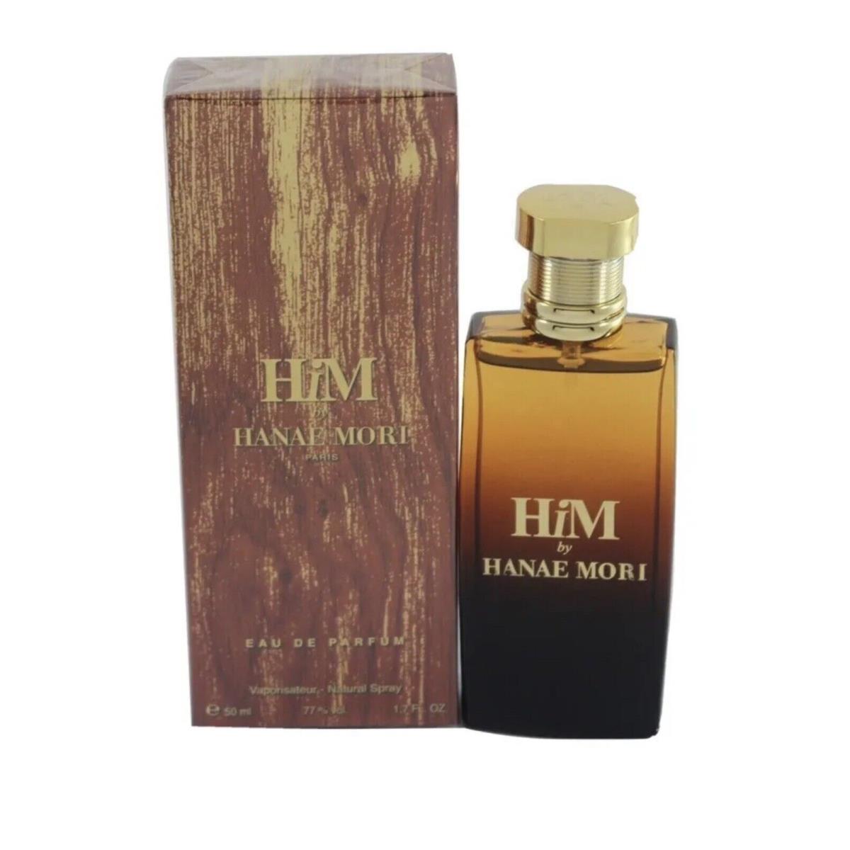 Hanae Mori Him Eau de Parfum Spray 1.7 FL Oz/50 ML Edp No Cello