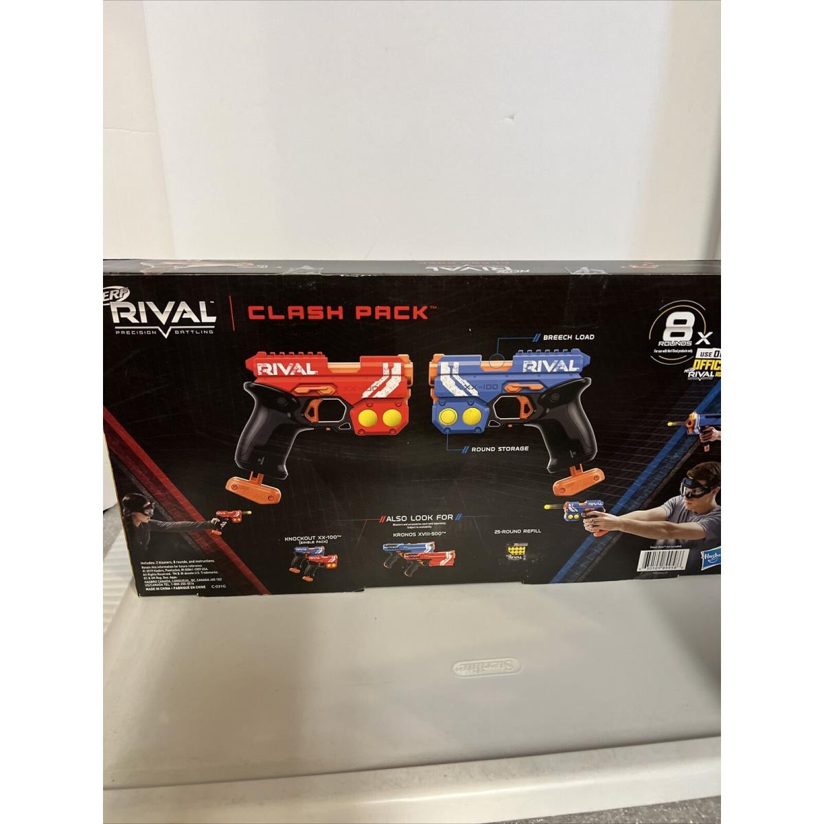 Nerf Rival Clash Pack Precision Battling 2 Blasters 8 Rounds Knockout XX-100