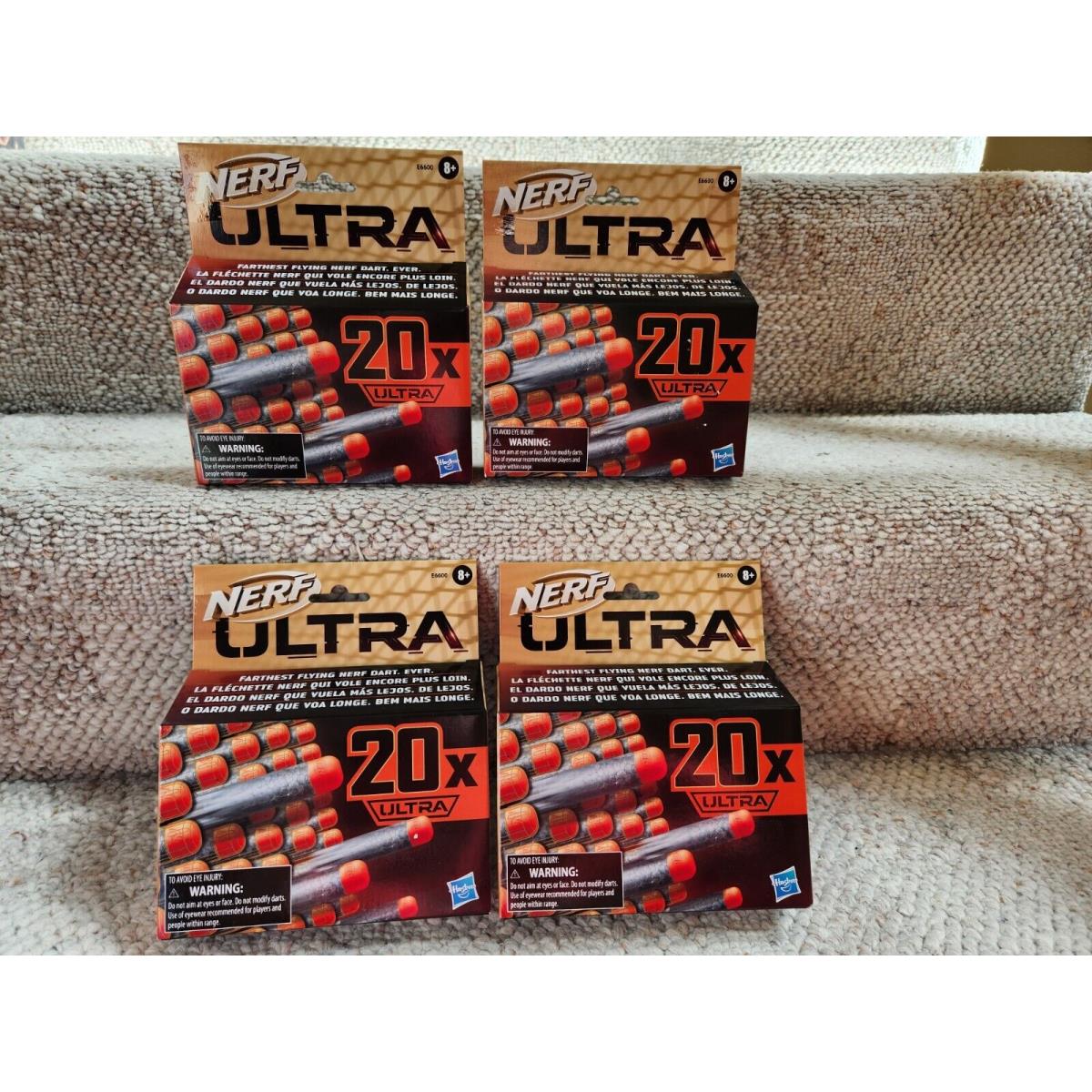 Nerf Ultra One Foam Dart Refill 20 Count x4=80 Darts Farthest Flying Nerf Dart