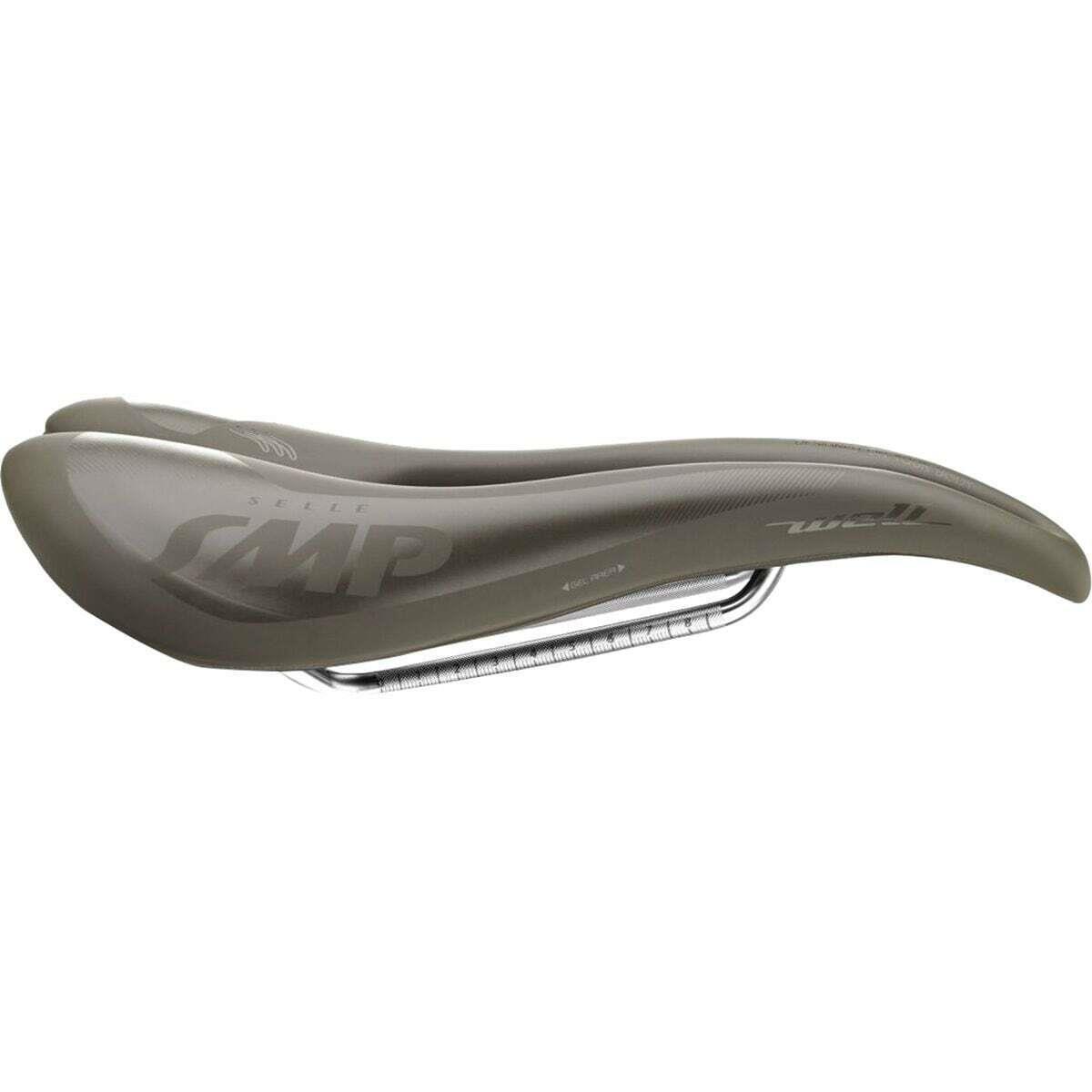 Selle Smp Well-gel with Carbon Rail Saddle Grey-brown Gravel 144mm