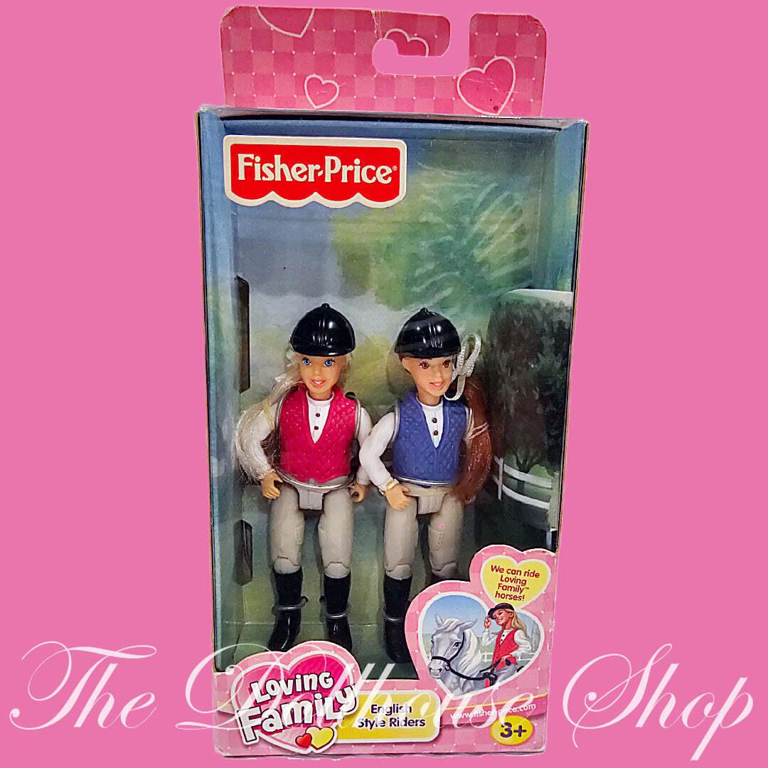 Fisher Price Loving Family Dollhouse Two Girl English Style Riders Dolls
