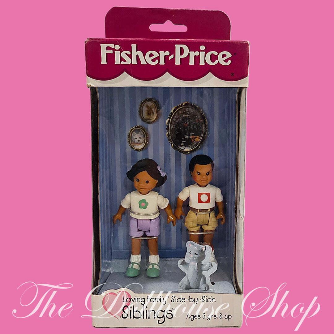 Fisher Price Loving Family Dollhouse African American Brother Sister Sibling Dol