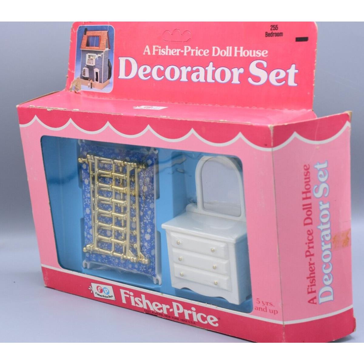 Vintage 1978 Fisher-price Doll House Decorator Set 255 Bedroom Nip