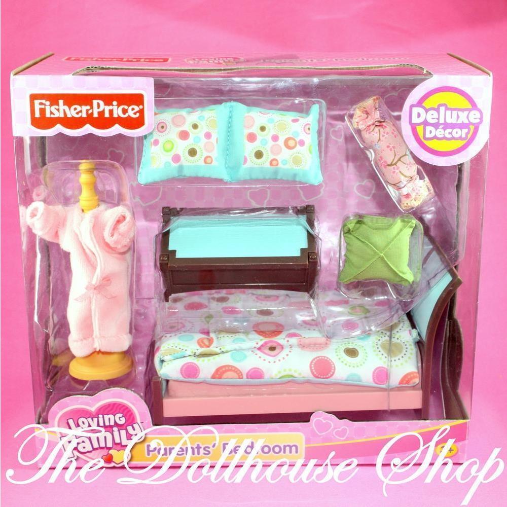 Fisher Price Loving Family Dollhouse Parents Deluxe Bedroom Furniture