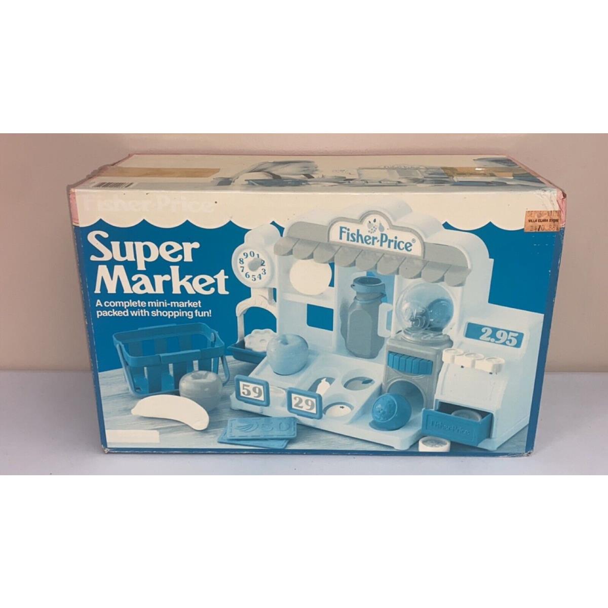 1991 Fisher Price Super Market Vintage Toy Play Set Complete Set