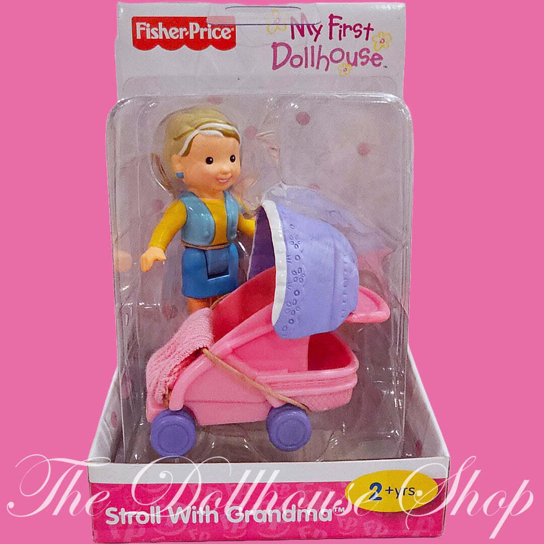 Fisher Price My First Grandma Dollhouse Doll with Stroller