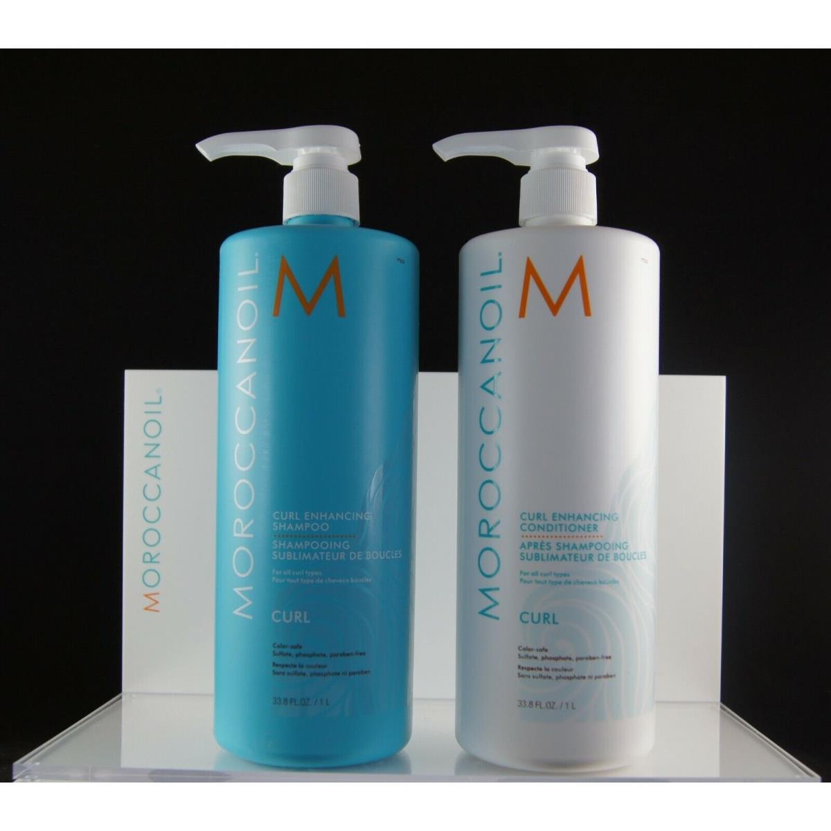 Moroccanoil Curl Enhancing Shampoo / Conditioner 1 L / 33.8 Oz. Color Safe Combo Set