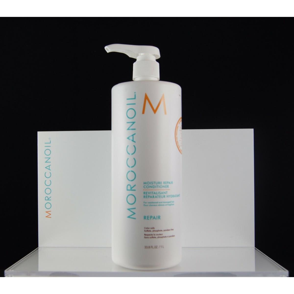 Moroccanoil Moisture Repair Shampoo / Conditioner 1 L / 33.8 oz Damaged Hair Conditioner