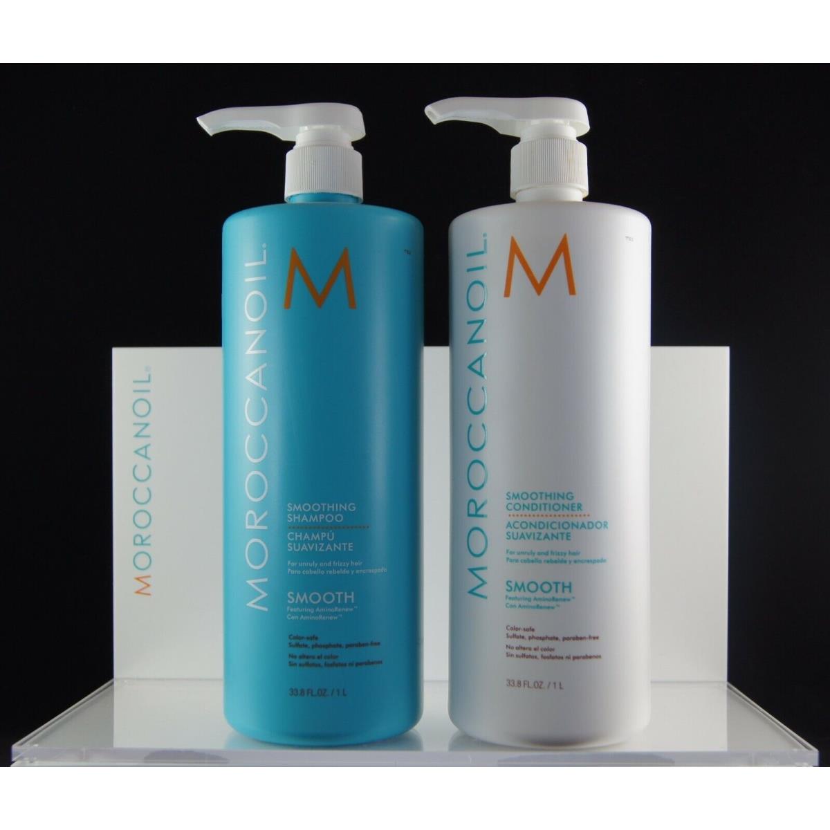 Moroccanoil Smoothing Shampoo / Conditioner 1 L / 33.8 oz Unruly Frizzy Hair