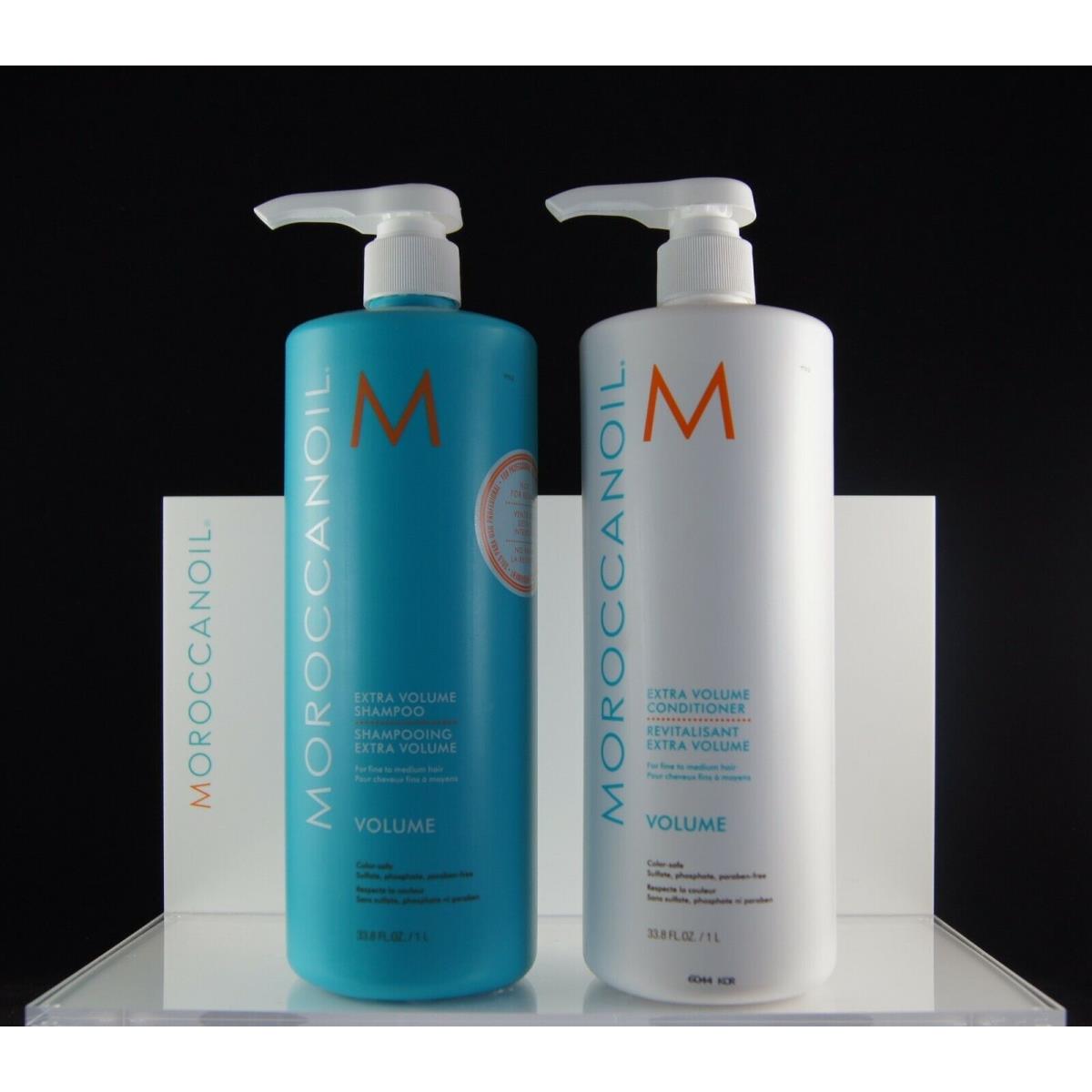 Moroccanoil Extra Volume Shampoo / Conditioner 1 L / 33.8 oz Fine to Medium Combo Set