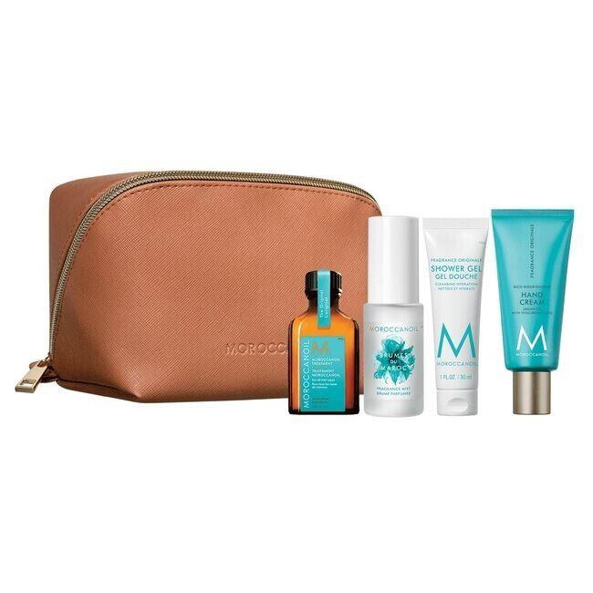 Moroccanoil Body Travel Kit Oil/mist/cream/shower Gel/bag