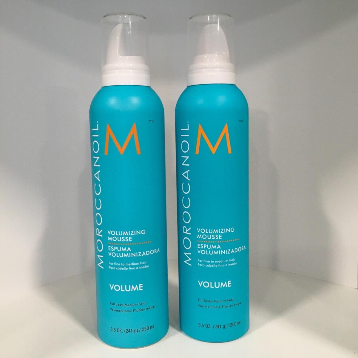 Moroccanoil Volumizing Mousse 8.5 oz Set OF 2 Free