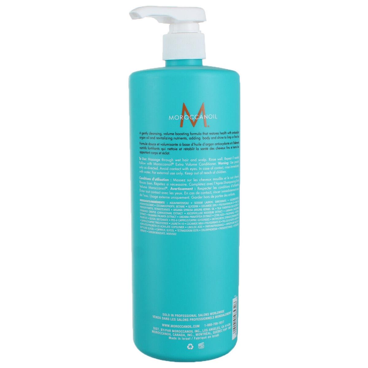 6 Pack Moroccanoil Extra Volume Shampoo 33.8 fl oz