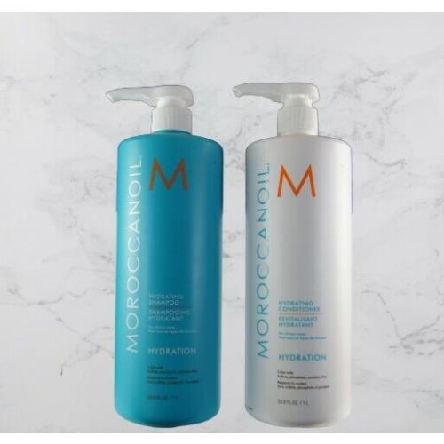 Moroccanoil Hydrating Shampoo Conditioner Set 33.8 Oz/ 1L Combo Set