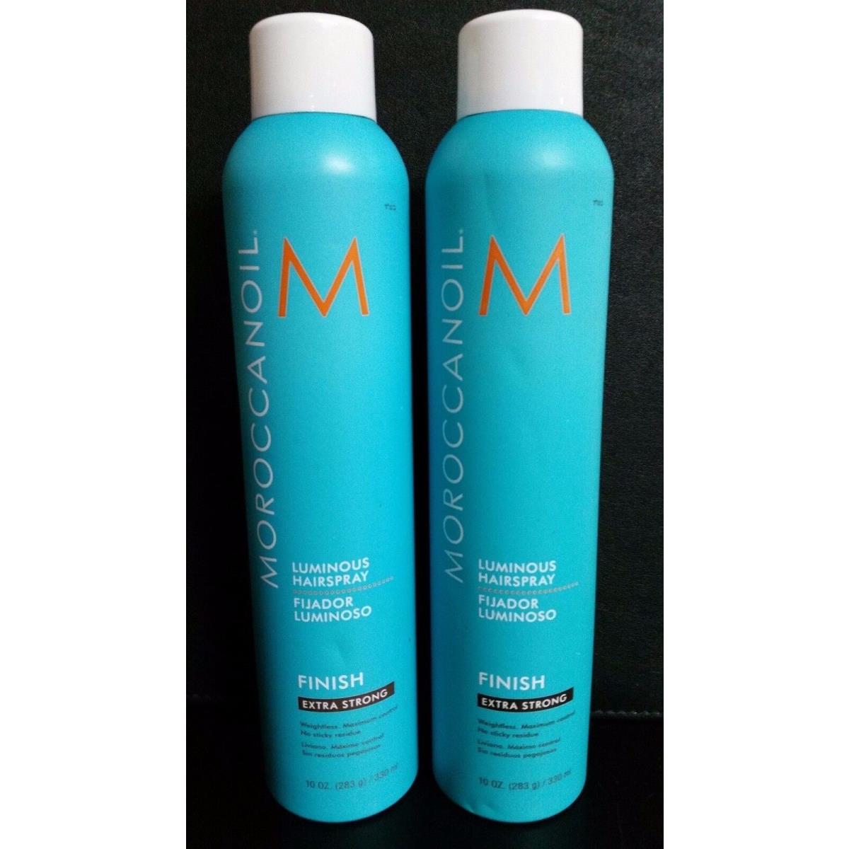 Moroccanoil Moroccan Oil Luminous Finish Hairspray Extra Strong 10 Oz. -- 2 Bottles