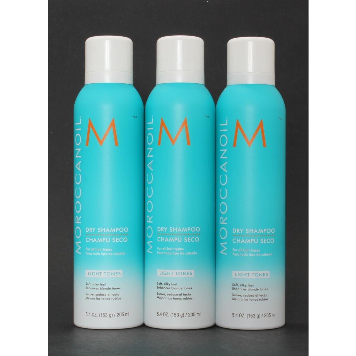 Moroccanoil Dry Shampoo Light Tones 5.4 oz Pack of 3