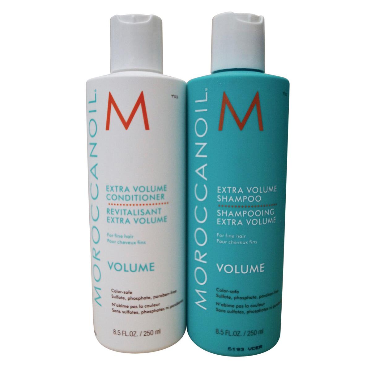 Moroccanoil Extra Volume Shampoo Conditioner Set Fine Hair 8.5 OZ