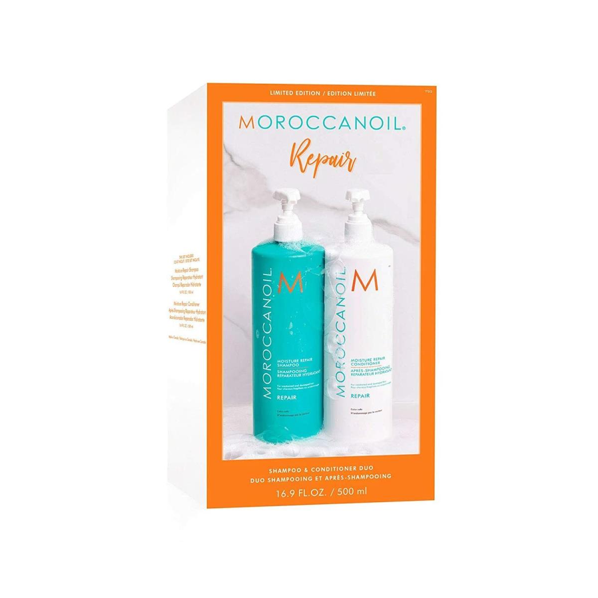 Moroccanoil Moisture Repair Shampoo Conditioner Duo 16.9 OZ Each with Pumps