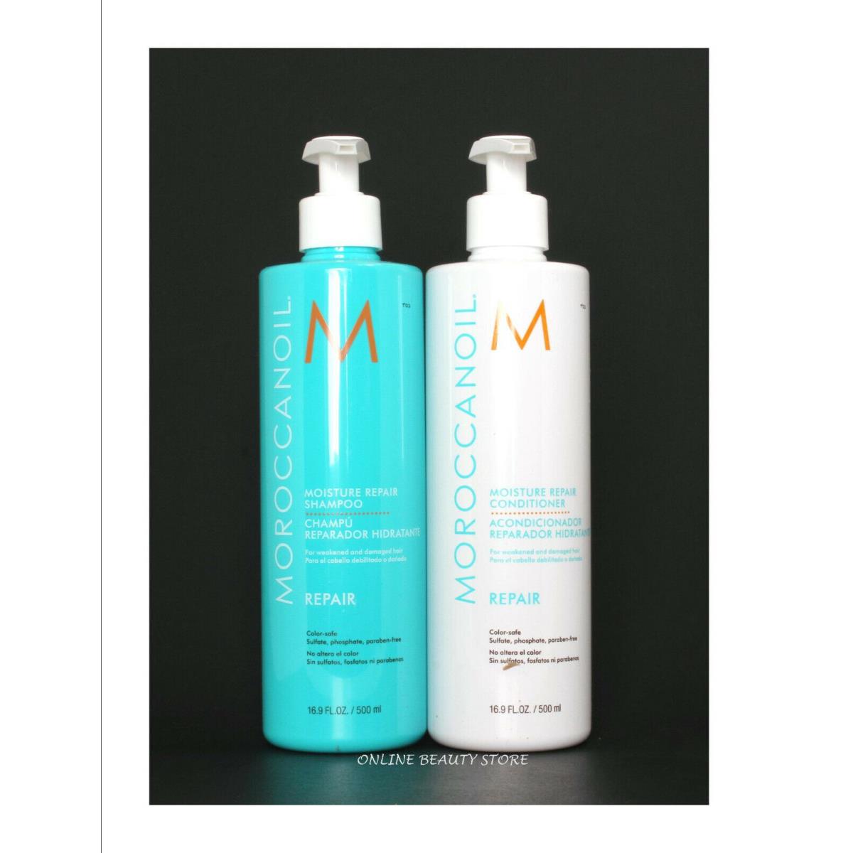 Moroccanoil Moisture Repair Shampoo and Conditioner 16.9 Fl oz