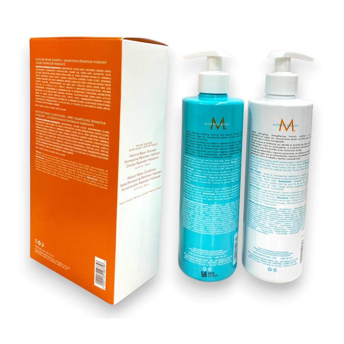 Moroccanoil Repair Shampoo Conditioner Duo 16.9fl.oz/500ml As Seen In Pics