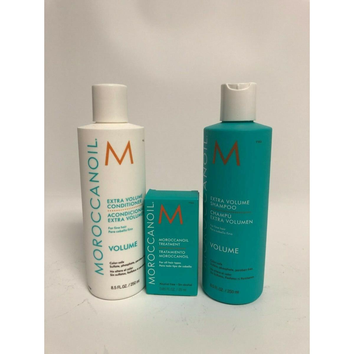 Same Day Ship Moroccanoil Volume Shampoo Conditioner 8.5fl oz Duo Oil 0.85oz