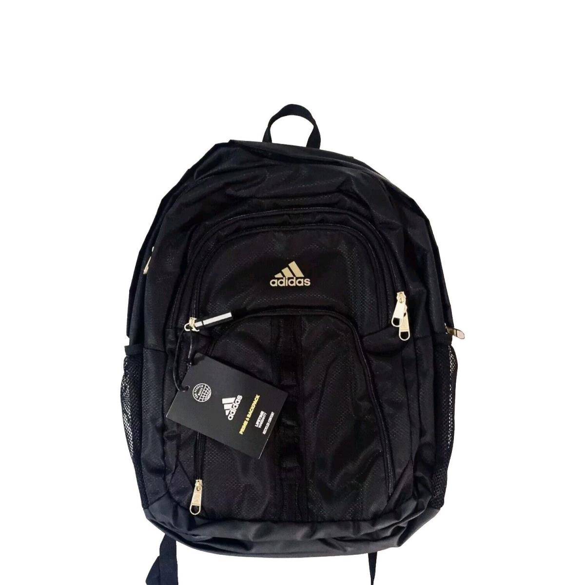 Adidas Unisex Prime 6 Backpack Black with Gold Logo