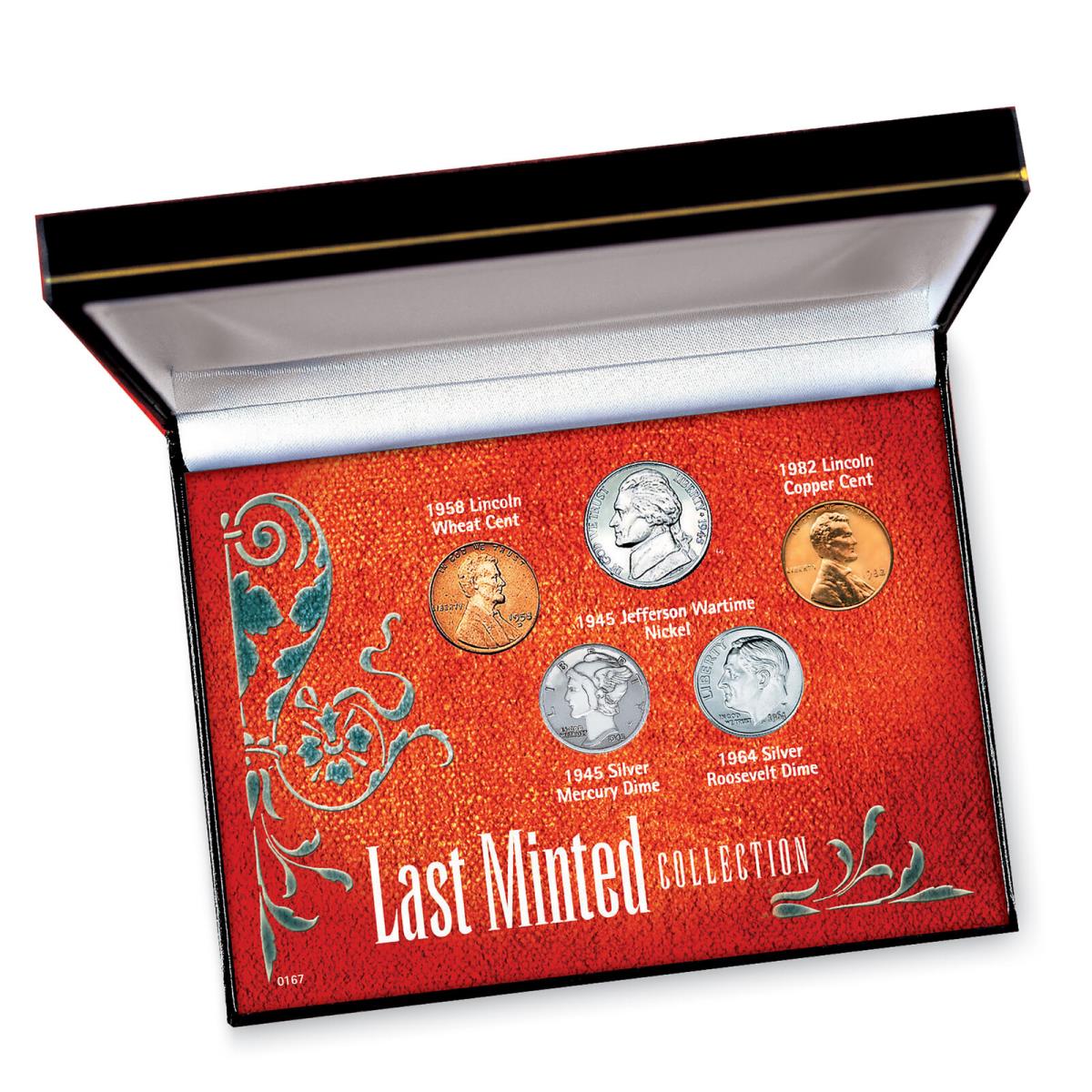Collectible Last Minted 5-Piece Coin Set in Display Case