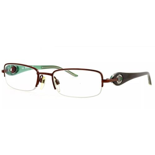 Just Cavalli JC 175 Half Rimless Women`s Eyeglass Frame Bronze Green 49-18-135mm