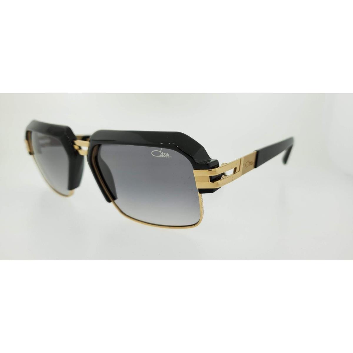 Cazal Sunglasses 6020 001 56MM Black Gold Frame with Grey Gradient Lenses