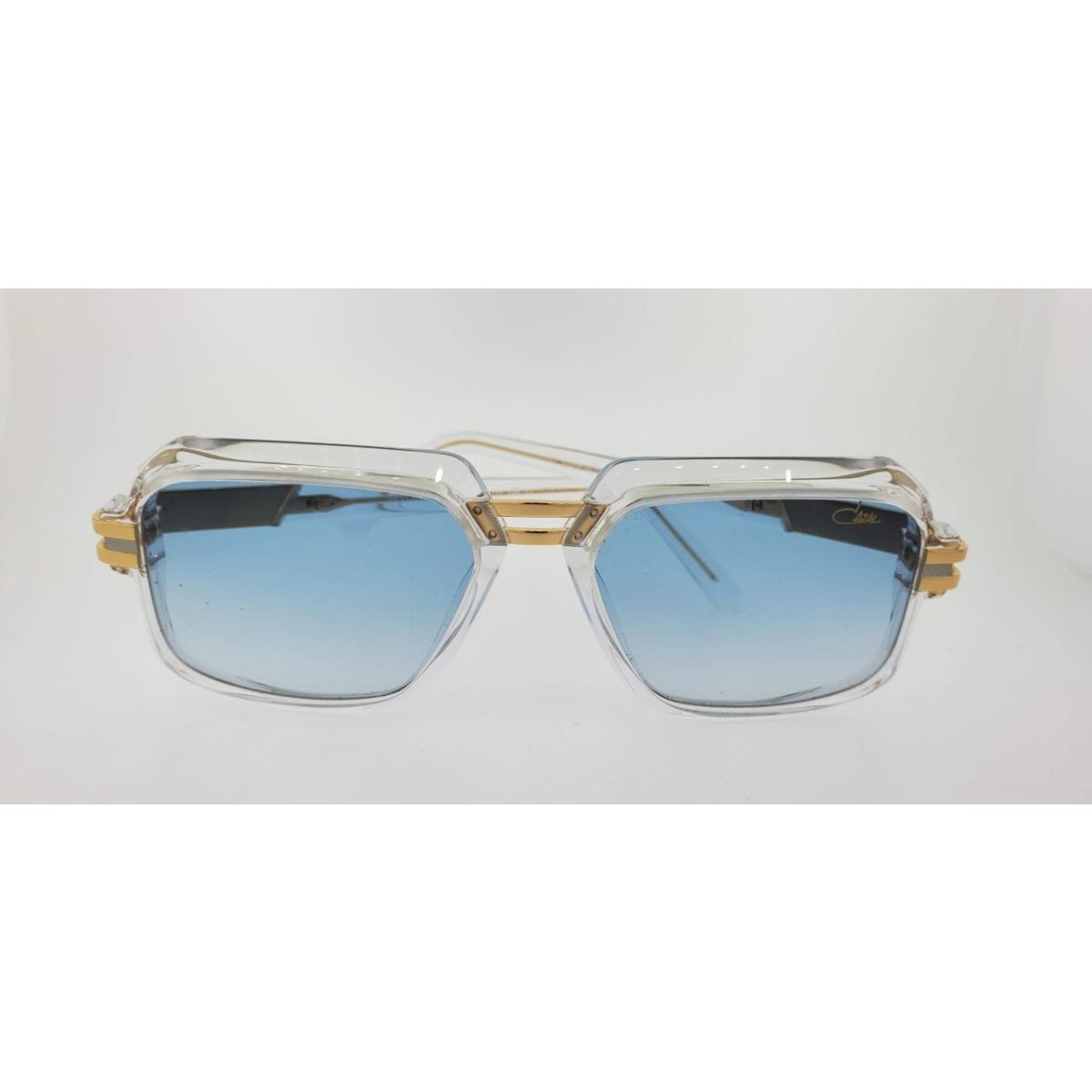 Cazal Sunglasses 6004 015 56MM Gold Crystal Frame with Blue Gradient Lenses