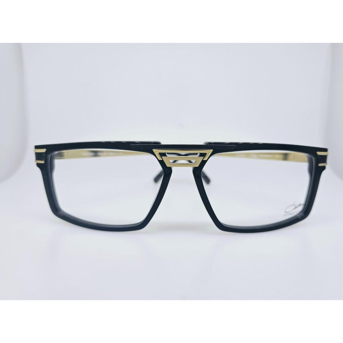 Cazal Prescription 6031 001 58MM Gold Black Frame with Clear Demo Lenses