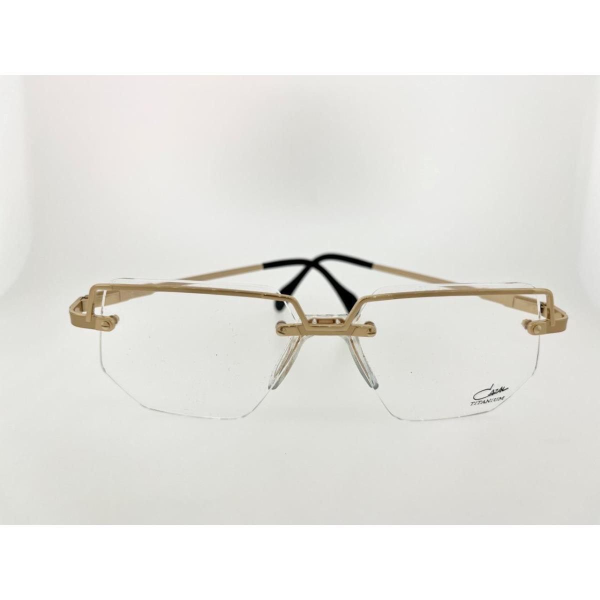 Cazal Prescription 742 097 59MM Black Gold Frame with Clear Demo Lenses