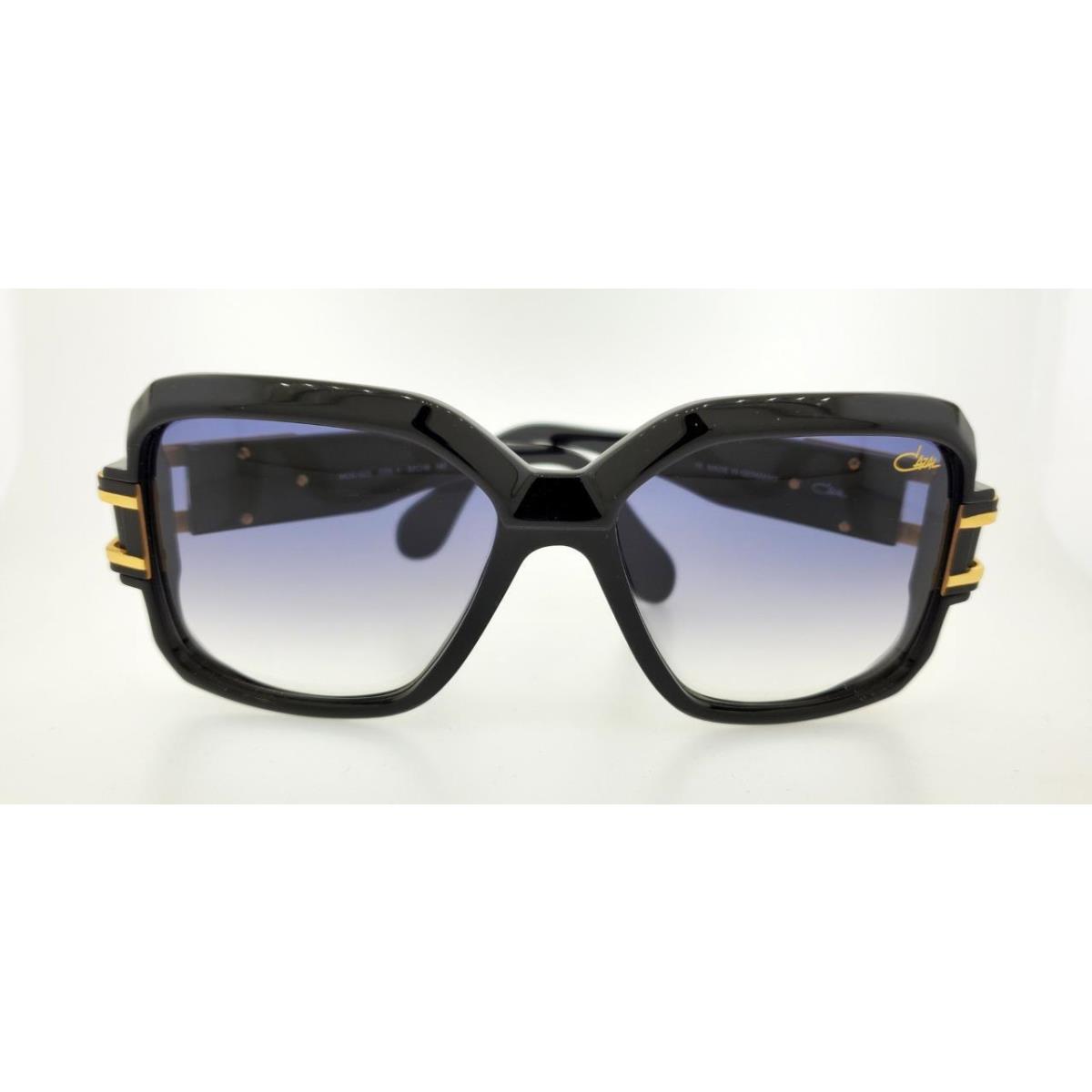 Cazal Sunglasses 623 001 57MM Black Gold Frame with Blue Gradient Lenses