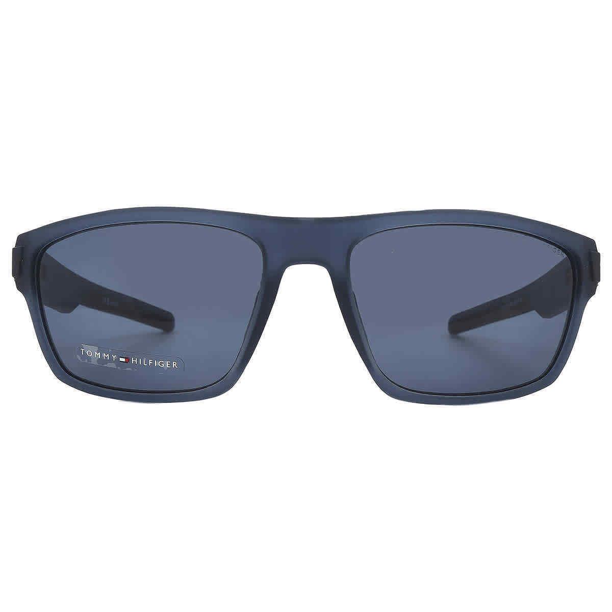 Tommy Hilfiger Blue Rectangular Men`s Sunglasses TH 1978/S 0FLL/KU 60