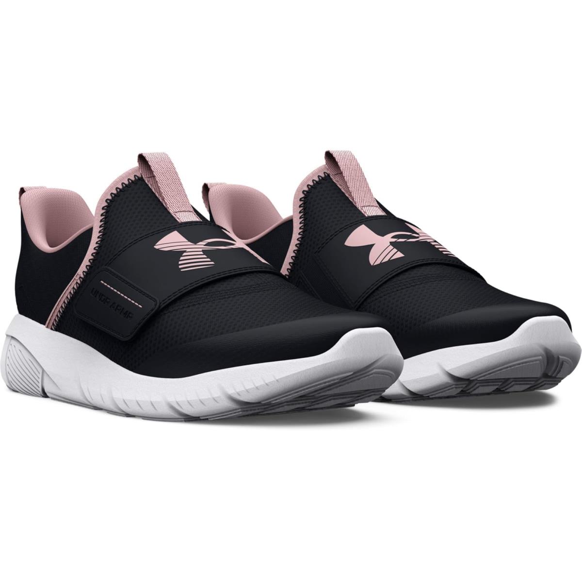 Girl`s Sneakers Athletic Shoes Under Armour Kids Flash Little Kid Black/Prime Pink/Prime Pink