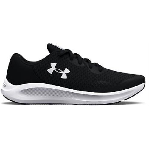 Under Armour Boys` Grade School UA Charged Pursuit 3 Running Shoes Black/black/w