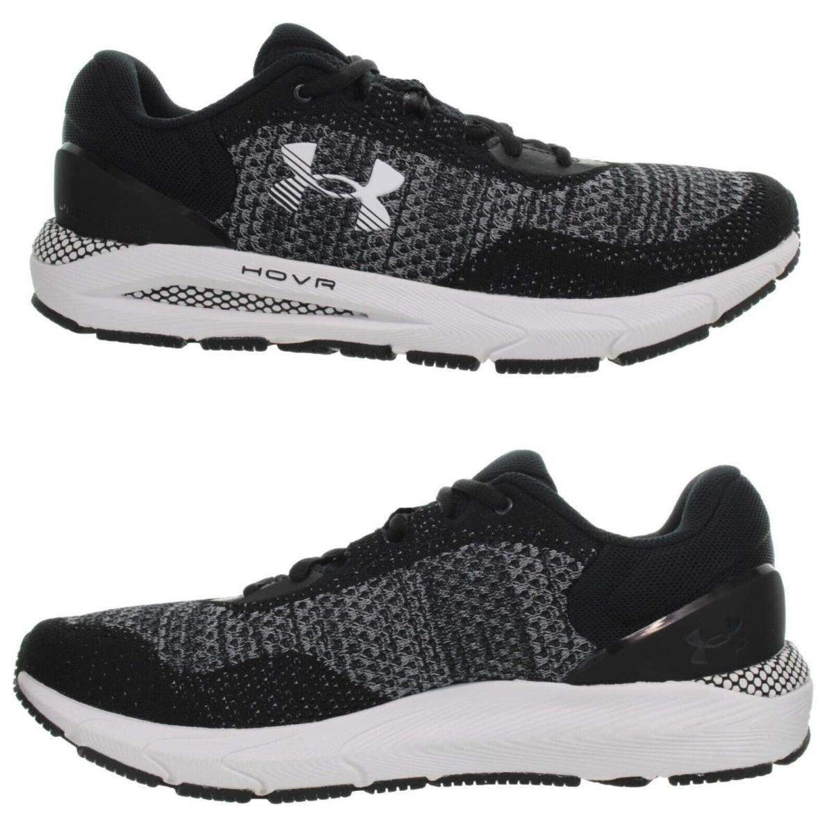 Under Armour Men`s Hovr Intake 6 Black - White Running Shoes Size 10.5