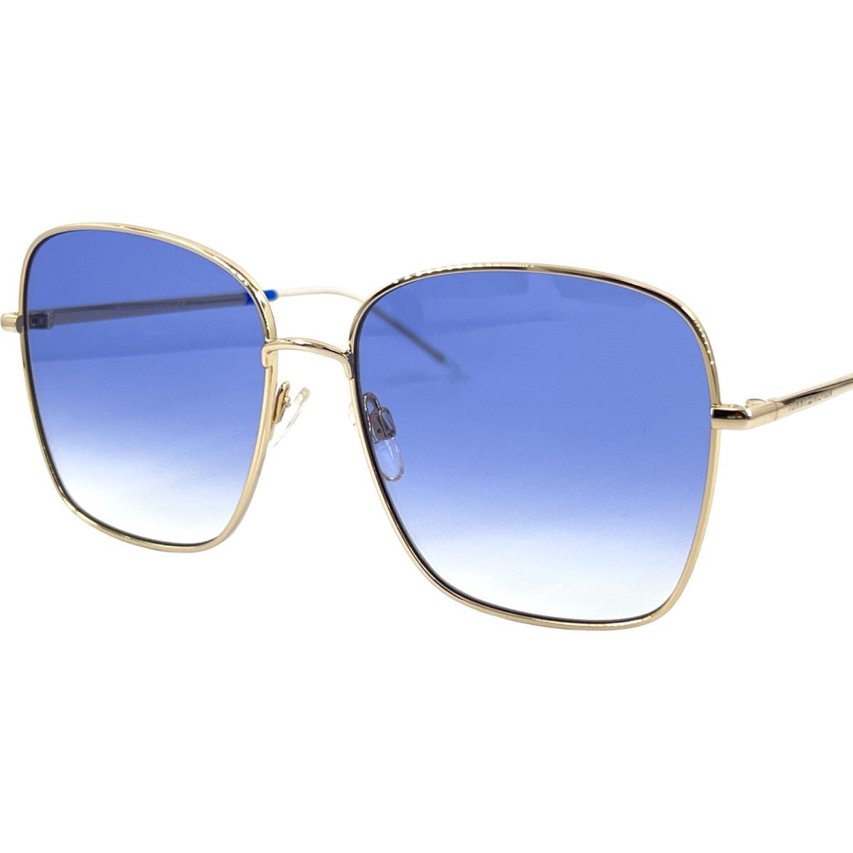 Tommy Hilfiger TH1648S Womens Large Metal Sunglass 0LKS08 Gold Blue 58-16 W/case