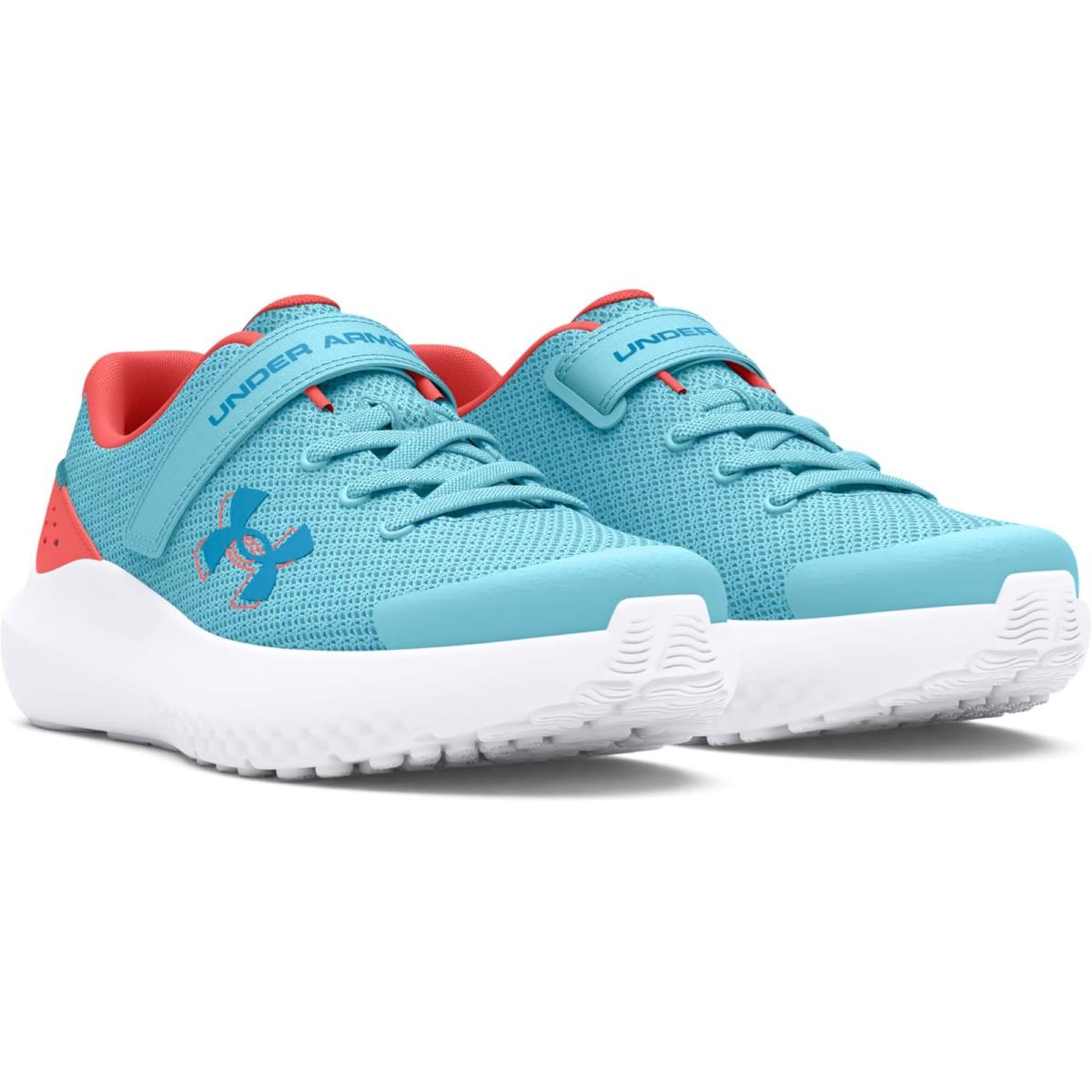 Girl`s Shoes Under Armour Kids Surge 4 Alternate Closure Little Kid Sky Blue/Coho/Capri