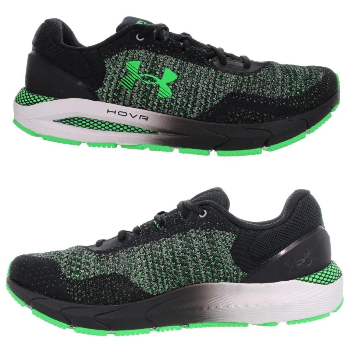 Under Armour Men`s Hovr Intake 6 Black - Green Running Shoes Multiple Size