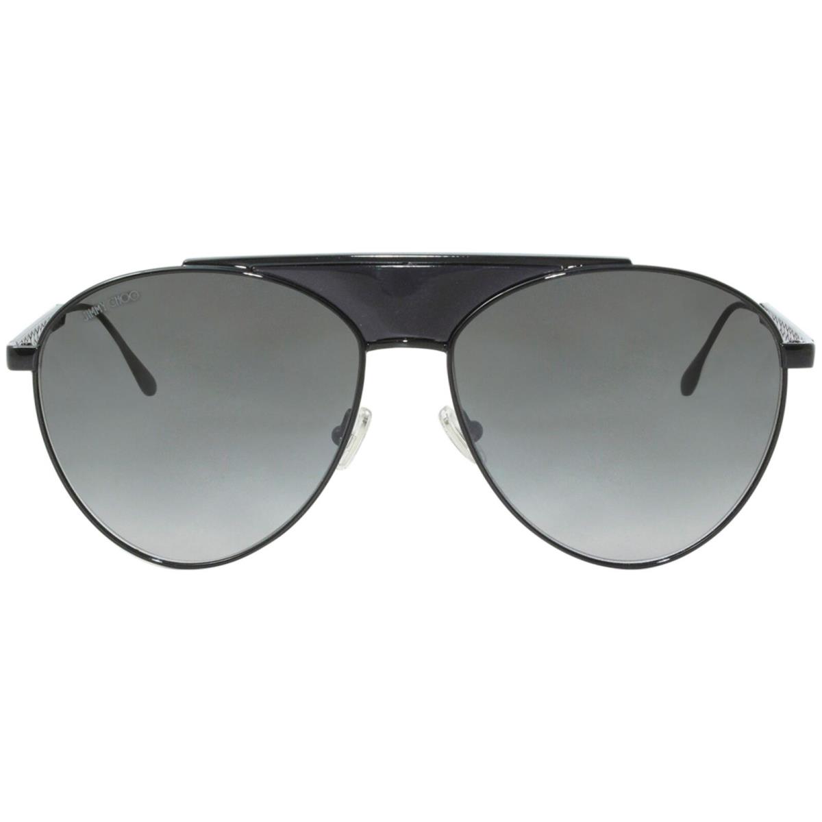 Jimmy Choo Ave/s 8079O Sunglasses Women`s Black/grey Gradient Lenses Pilot 58mm