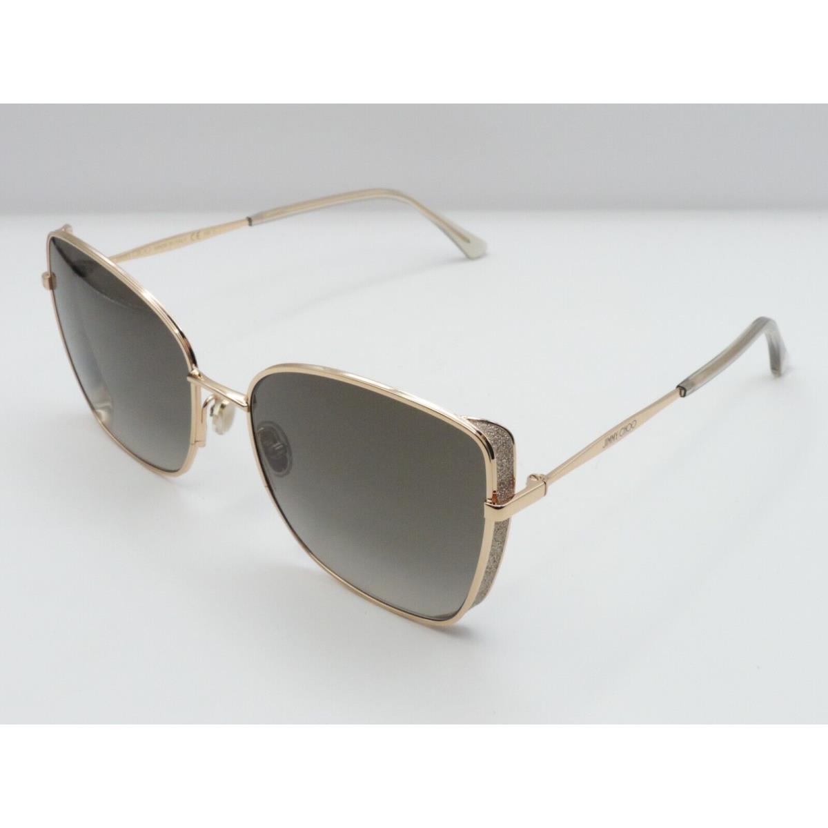 Jimmy Choo Alexis/s Cat Eye Metal Sunglasses Gold Copper 59-18-145