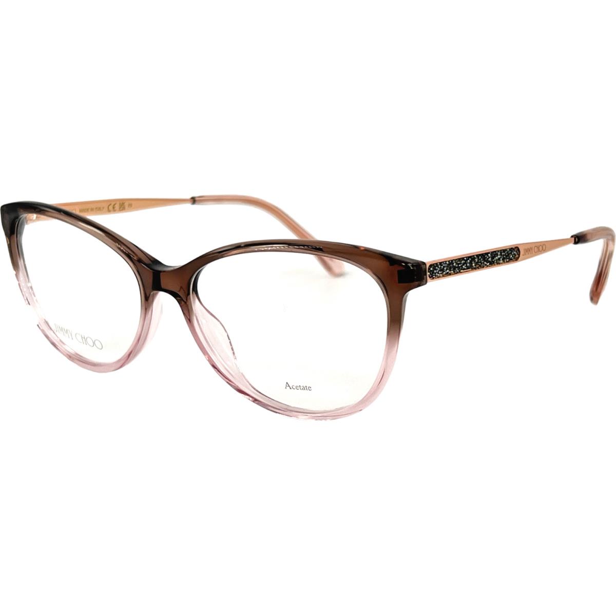 Jimmy Choo JC379 Womens Plastic Eyeglass Frame 08M Brown 54-15 Italy w Case