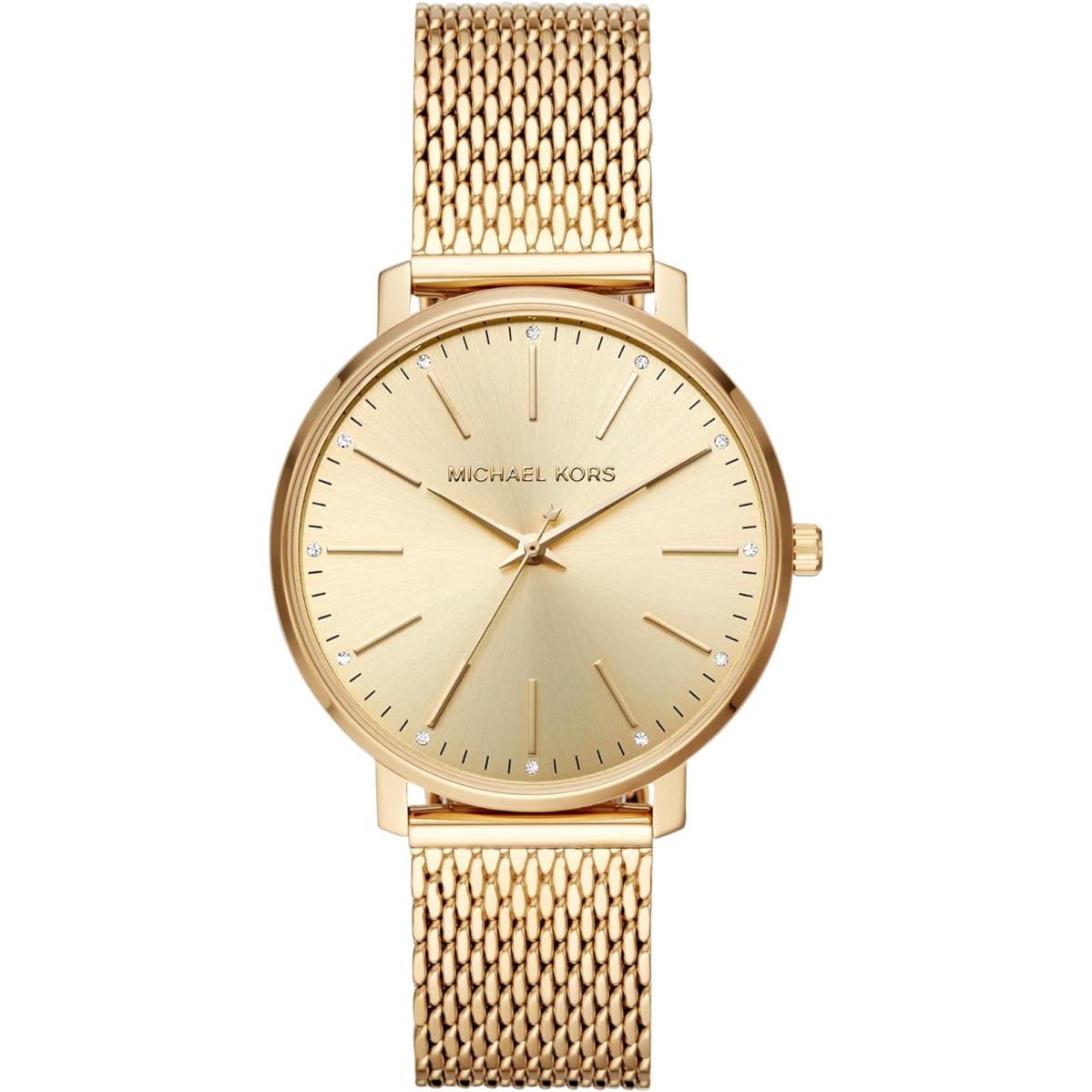 Michael Kors Pyper Stainless Steel Women`s 38mm Quartz Watch - Color Choices All Gold Mesh