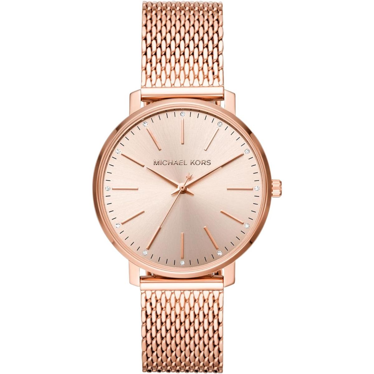 Michael Kors Pyper Stainless Steel Women`s 38mm Quartz Watch - Color Choices All Rose Gold Mesh