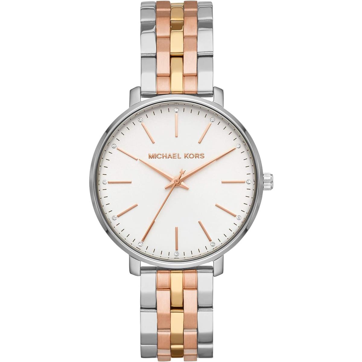 Michael Kors Pyper Stainless Steel Women`s 38mm Quartz Watch - Color Choices All Tri-Tone