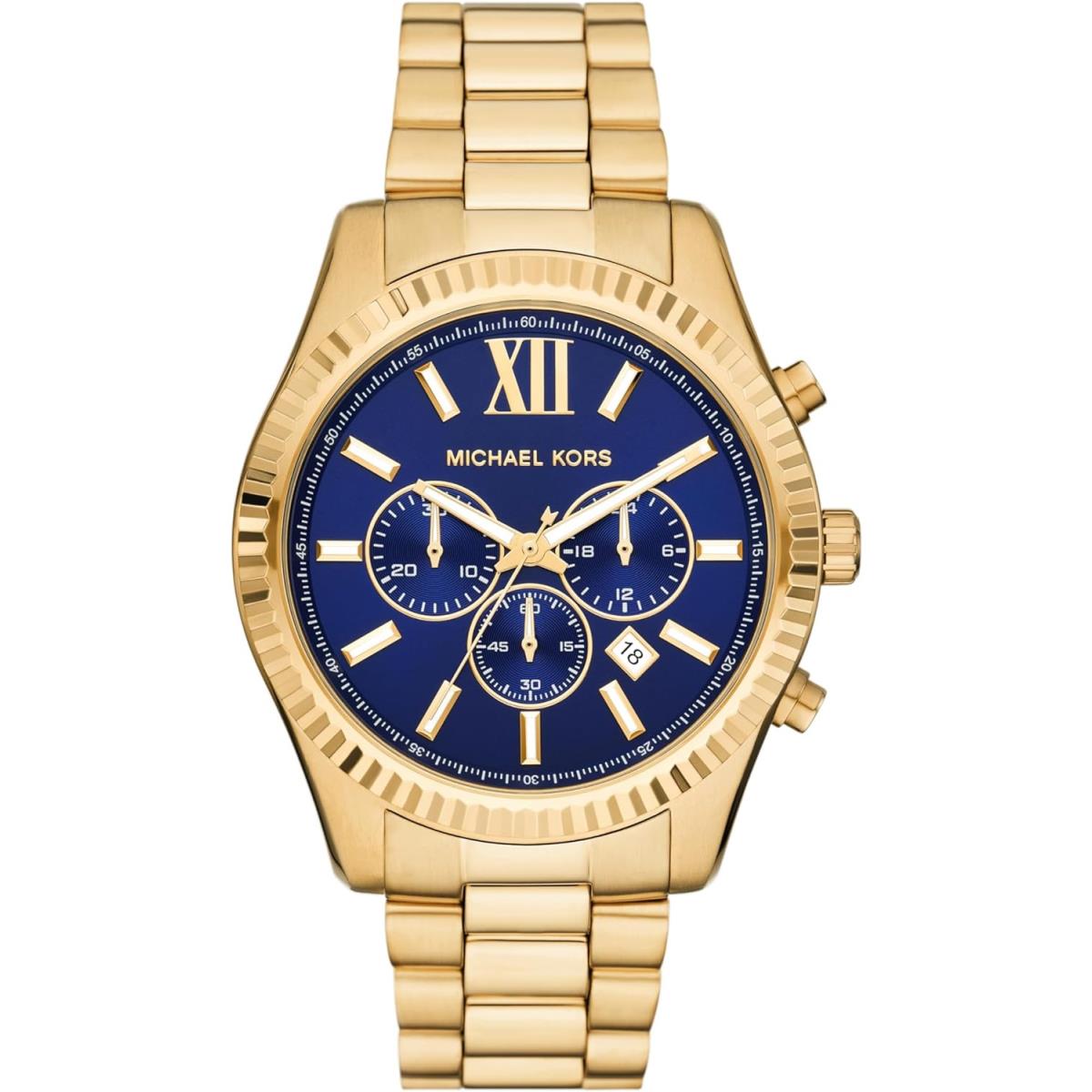 Michael Kors Lexington Men`s Watch Stainless Steel Bracelet Watch For Men All C
