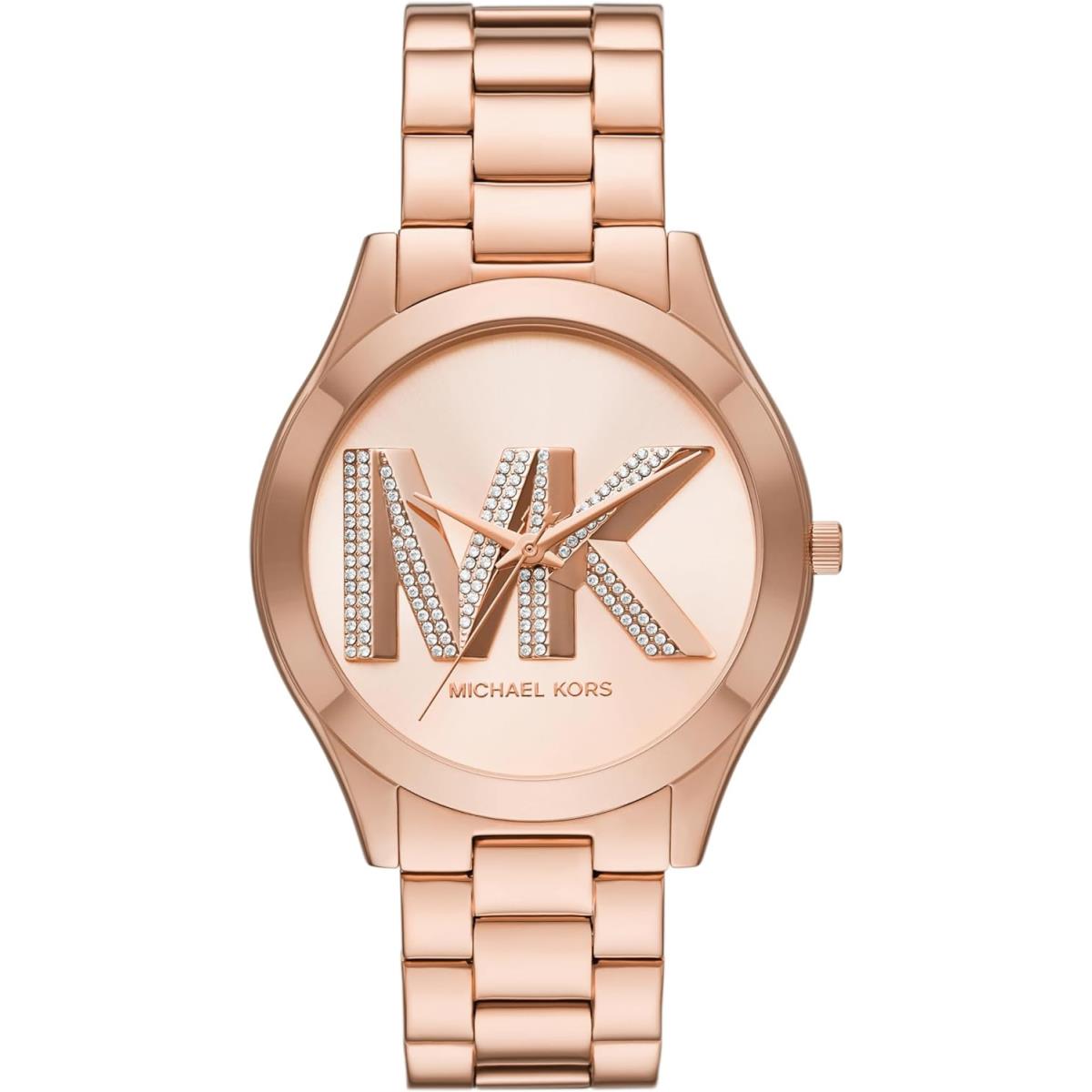 Michael Kors Slim Runway Stainless Steel Women`s Bracelet Watch All Styles All Rose Gold Logo