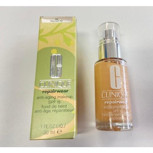 Clinique Repairwear Anti-aging Makeup Spf 15 1.0 oz 30 ml 02 Bare Buff